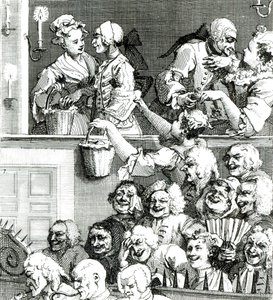 笑う聴衆、1733 作： William Hogarth