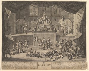 1724年以降の宝くじ。 作： William Hogarth