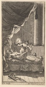 新しい変身、プレート6：キューピッドとプシュケの物語、1724年。 作： William Hogarth