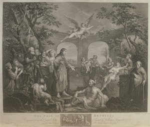 JM Delatre und Simon Francis Ravenetによって彫刻されたベセスダのプール、John Boydell（1719-1804）によって発行された1772 作： William Hogarth