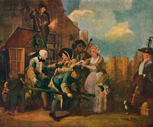 レーキの進歩-逮捕、c1735、1904 作： William Hogarth