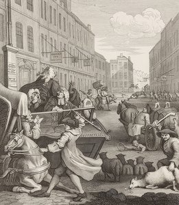 虐待の第二段階。 From：残酷な四段階-残酷な四段階。 1751 作： William Hogarth