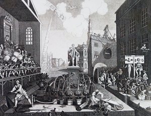 ザ・タイムズ1762年、ウィリアム・ホガース作。 作： William Hogarth