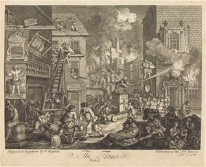 タイムズ、pl.1 作： William Hogarth