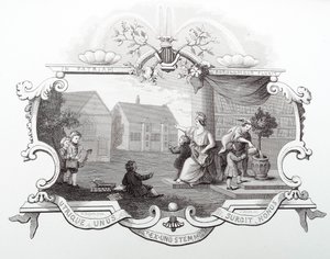 ティバートン学校の饗宴のチケット 作： William Hogarth