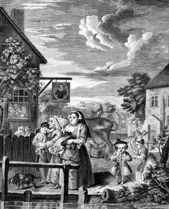ウィリアム・ホガースによる「昼の時間-夜の時間 作： William Hogarth