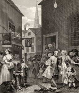 その日の時間：正午、「ウィリアムホガースの作品」より、1833年 作： William Hogarth