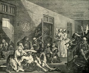 狂気の治療、1733年、1925年。 作： William Hogarth