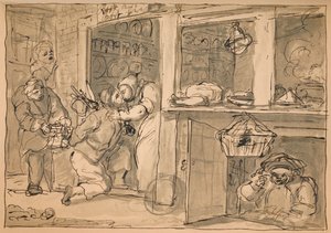 未使用の業界とアイドル状態の描画、1747。 作： William Hogarth