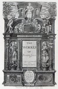 「ベンジャミン・ジョンソンの作品」のタイトルページ、1616