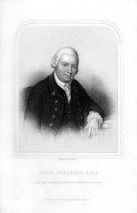 ジョンアンダーソン、スコットランドの自然哲学教授、1870年。 作： William Holl