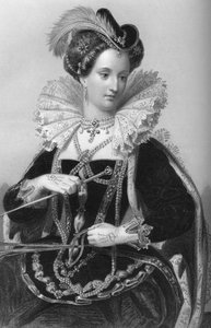 エリザベス1世1533-1603年、ティルベリー砦、1851年。 作： William Holl