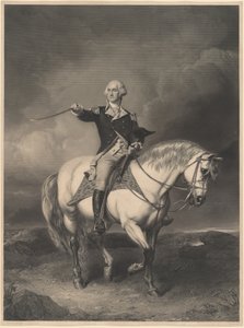 馬に乗ったジョージ・ワシントン 作： William Holl II after John Faed