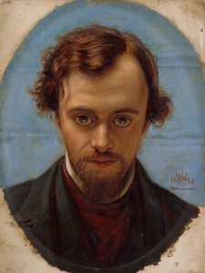 22歳のダンテ・ガブリエル・ロセッティの肖像（1883年）。 作： William Holman Hunt