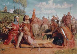 1849-49年、コロンナ派とオルシーニ派の間の小競り合いで殺害された、弟の死に対する正義を得るために誓うリエンツィ