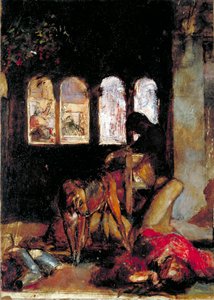 聖アグネスの前夜祭」のスケッチ、1847年頃 作： William Holman Hunt