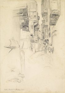 ストリートシーン、カイロ、1854