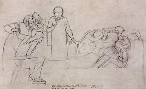 ドクター、モーナーズ、ミネルヴァの人物のための研究、1846 作： William Holman Hunt