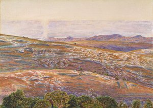 シロアムから見た死海（1861年   作： William Holman Hunt