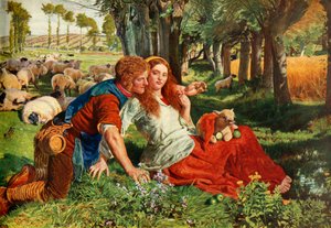 雇う羊飼い、1851年、1948年。 作： William Holman Hunt