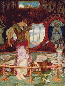 シャロットの女》1886-1905年頃 油彩、パネル（495754も参照 作： William Holman Hunt