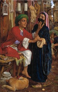 ランタンメーカーのコートシップ、カイロのストリートシーン 作： William Holman Hunt