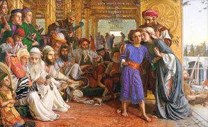 寺院でセイバーを発見 作： William Holman Hunt