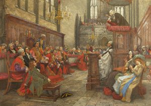 ブリストル市長と法人の前で説教するジョン・ウェスレー 作： William Holt Yates Titcomb