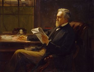 George Jacob Holyoake 1817-1906のポートレート。 作： William Holyoake