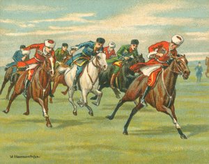 歴史的・近代的なレース、コサックの馬のレース（クロモリト 作： William Hounsom Byles