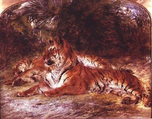 Tigers（油彩・ボード