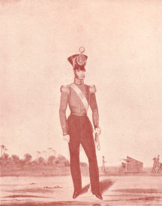 マドラス歩兵連隊の将校、c1837-1843、1909 作： William Hunsley