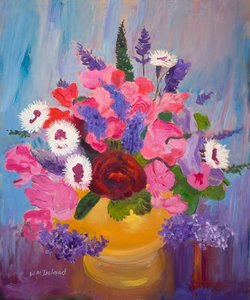 花瓶（油絵具） 作： William Ireland