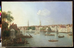 サマセット・ハウス（朝） 1754-71年頃 油彩・カンヴァス 作： William James