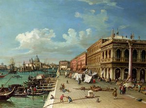 ヴェネツィア大運河の入り口に向かっているモロのビュー 作： William James