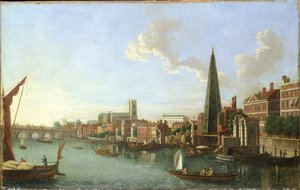 ウェストミンスター橋（夕刻）、18世紀半ば（油彩・キャンバス） 作： William James
