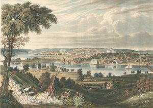 ワシントンの街。From beyond the Navy Yards, published 1834.