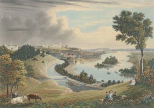 リッチモンドFrom the Hill above the Waterworks』（1834年刊）。 作： William James Bennett