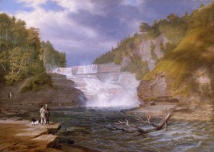 トレントンハイフォールズ、1835年（木製パネルに油彩） 作： William James Bennett