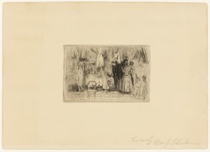 ドレスメーカーで 作： William James Glackens