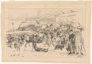 コニー アイランド ボードウォーク 作： William James Glackens