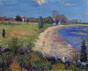 ニューイングランドのカーブビーチ 作： William James Glackens