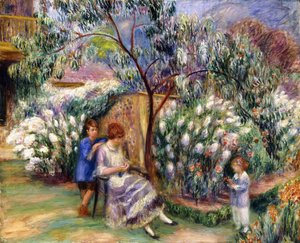 庭で 作： William James Glackens