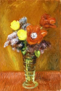 ライラックとチューリップ 作： William James Glackens