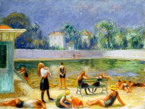 屋外スイミングプール 作： William James Glackens