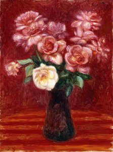 ピンクのバラ 作： William James Glackens