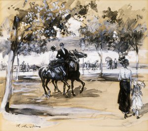 リバーサイドドライブ 作： William James Glackens