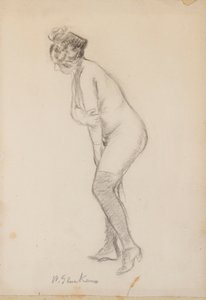 立っている裸の女性 作： William James Glackens