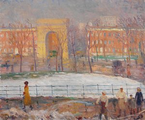 ストリート クリーナーズ、ワシントン スクエア 作： William James Glackens