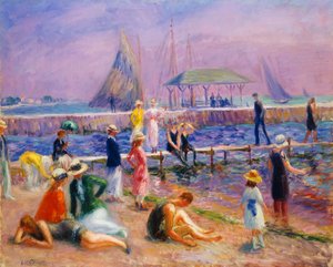 タウンピア-ロングアイランド、ブルーポイント 作： William James Glackens